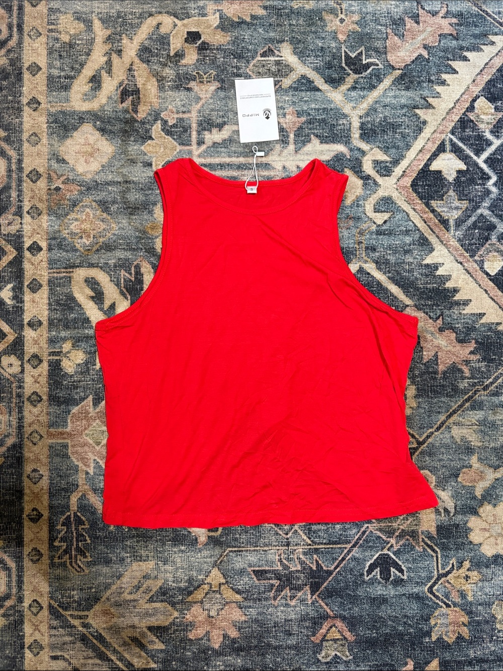 Red Sleeveless Crop Work-Out Tank